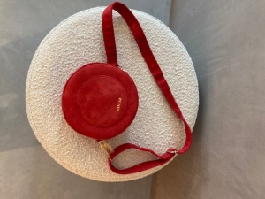 roundy bag vicky suede red
