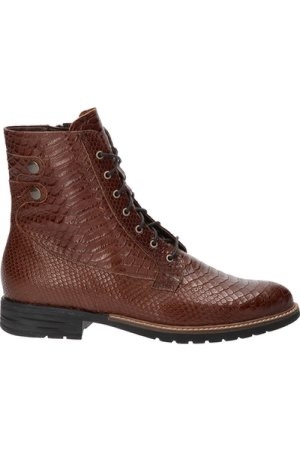 cognac enkellaars met print cognac