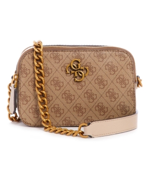 noelle crossbody camera latte bruin logo