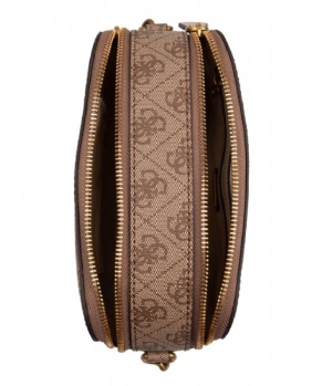 noelle crossbody camera latte bruin logo