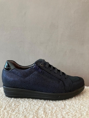 Alia navy metal blauw