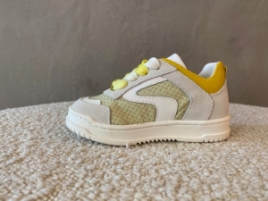 sneaker geel en groene kleur groen