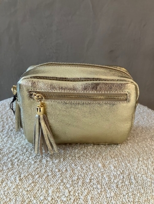 schoudertas metallic goud goud