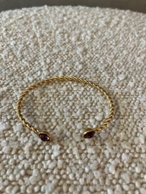 fijn gedraaide armband paars paars
