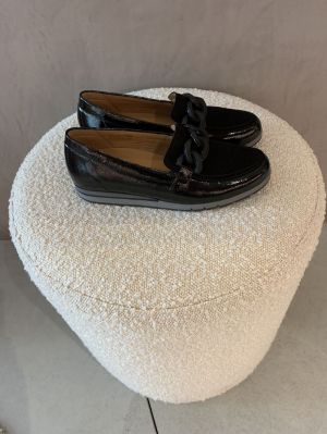 mocassin zwart lak zwart