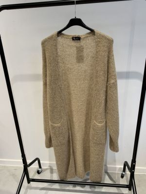 lange cardigan taupe