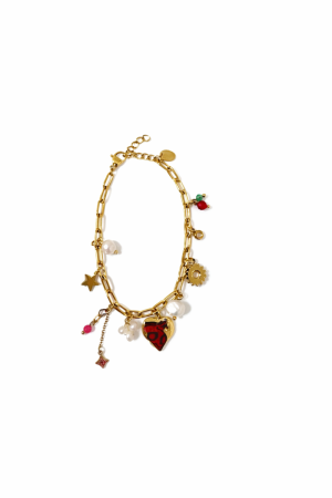armband hart met zonnetje goud